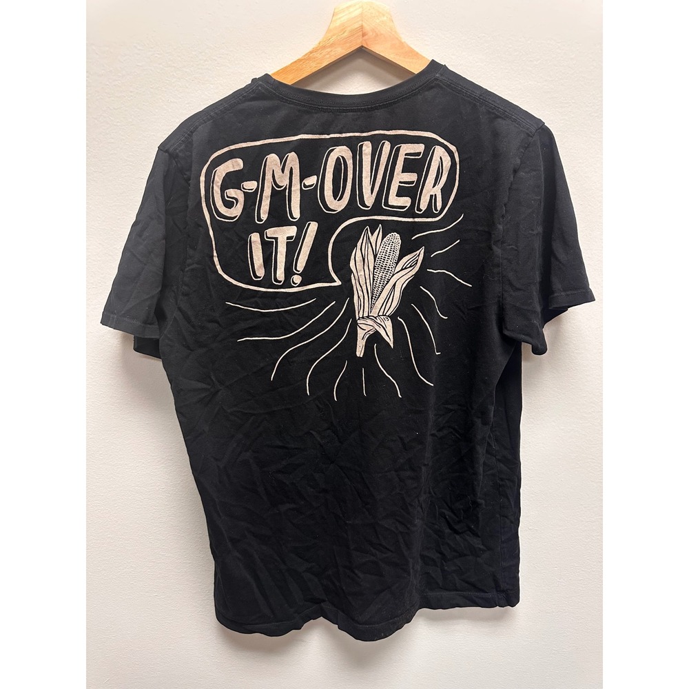 Chipotle Graphic T Shirt G-M Over It! Unisex  Large Organic Cotton Uniform Work
